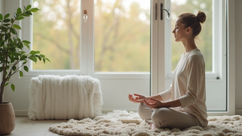 Žena v meditačnej póze budujúca vnútorný pokoj